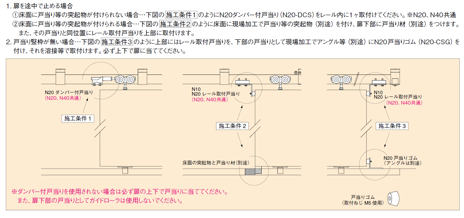 70%OFF!】 ダイケン ドアハンガー ニュートン20ダンパー付戸当り N20DCS