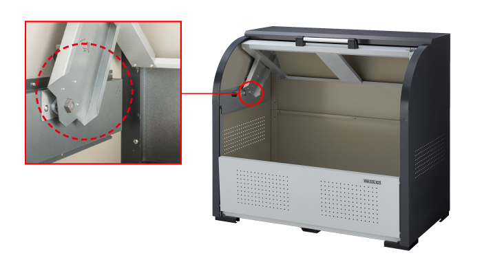 定休日以外毎日出荷中] 家電と住設のイークローバー###u.ダイケンゴミ収集庫 スチールタイプ クリーンストッカー CKR-1609-2型 奥行900mm  容量1250L